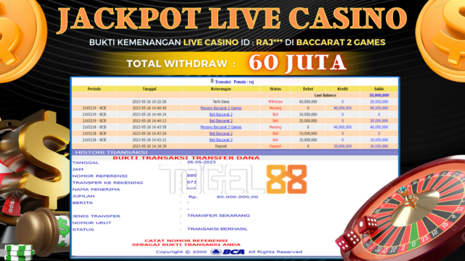 Bukti jackpot Togel88 #202