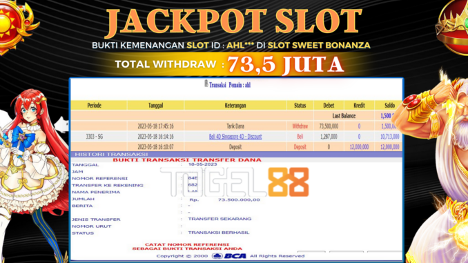 Bukti jackpot Togel88 #190