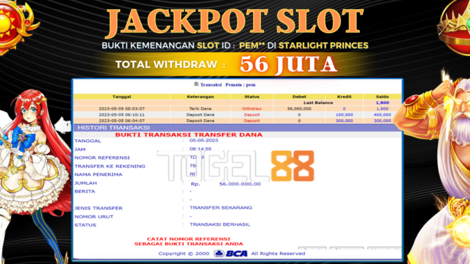 Bukti jackpot Togel88 #153