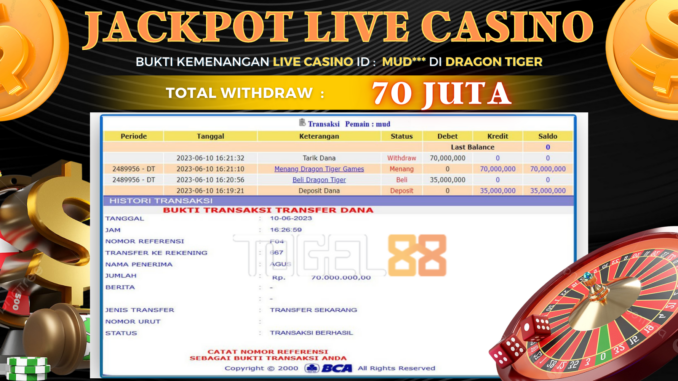 Bukti jackpot Togel88 #241