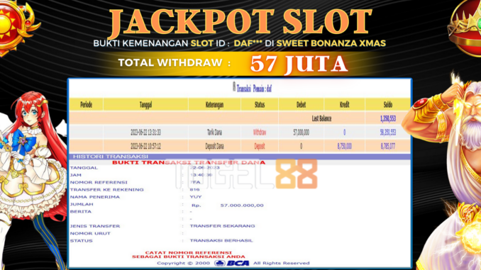 Bukti jackpot Togel88 #266