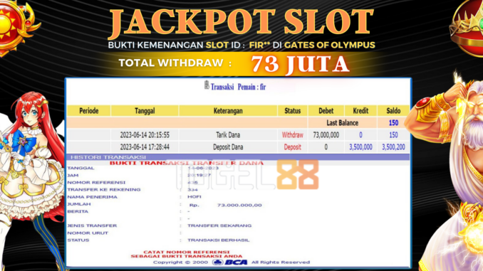 Bukti jackpot Togel88 #247