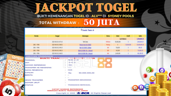 Bukti jackpot Togel88 #234