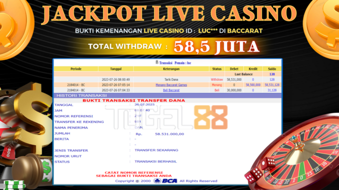 Bukti jackpot Togel88 #340