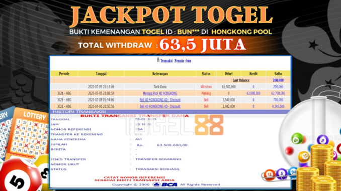 Bukti jackpot Togel88 #2825