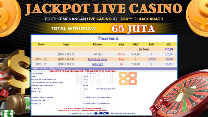 Bukti jackpot Togel88 #271