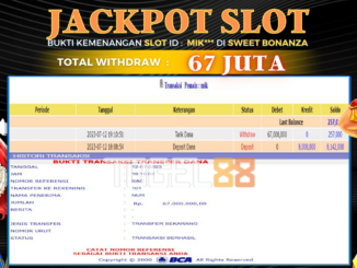 Bukti jackpot Togel88 #301