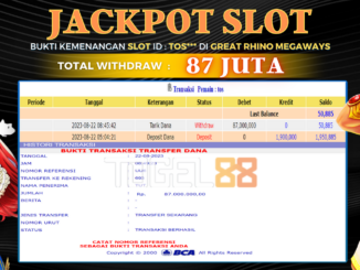 Bukti jackpot Togel88 #367