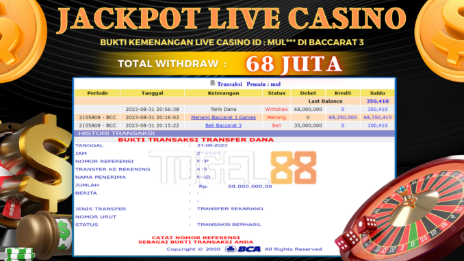 Bukti jackpot Togel88 #394