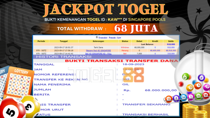 Bukti jackpot Togel88 #444