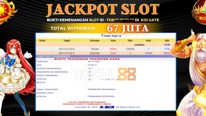 Bukti jackpot Togel88 #484