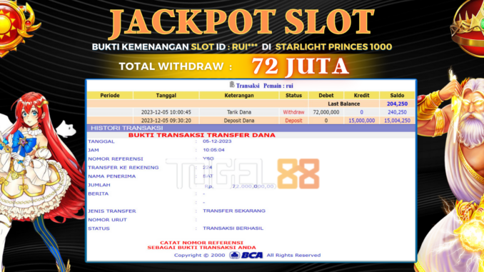 Bukti jackpot Togel88 #530