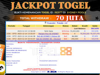 Bukti jackpot Togel88 #552